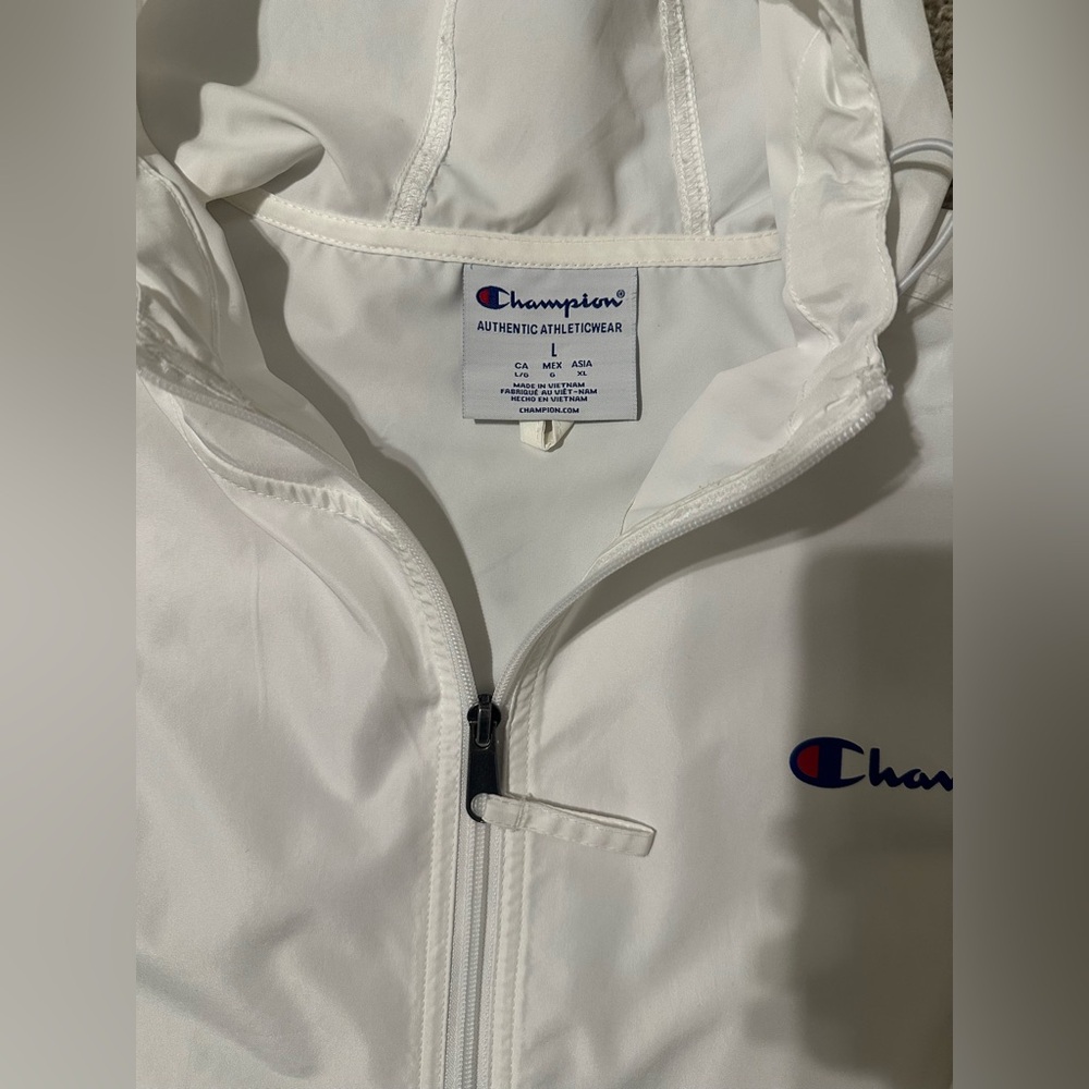 Half zip White champion windbreaker - Picture 3 of 4